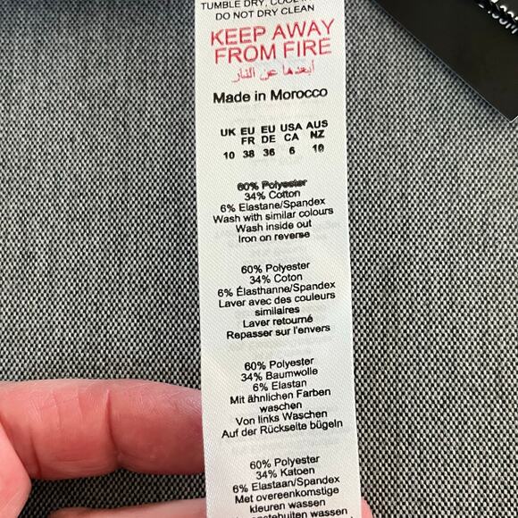 PrettyLittleThing Basic Grey Marl Cotton Sleeveless Scoop Neck Bodysuit 6/M NWT - Picture 8 of 11